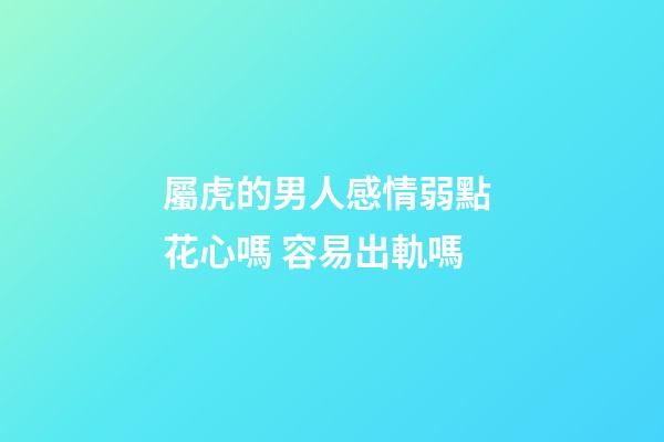 屬虎的男人感情弱點 花心嗎 容易出軌嗎